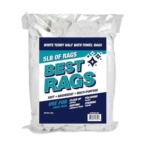 T-Shirt Reclaimed Rags - White - 10 lb Bag